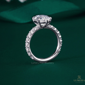 Luxury Oval and Round Cut Diamond <b>Statement</b> <b>Ring</b> 9k 10k 14k 18k Gold Modern Engagement Bridal Band Fine Jewelry For Her - Product Image 1
