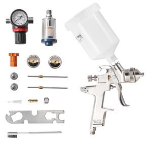 Pistola de Pulverización de Aire LVLP con Capacidad de 600 ml, Pulverizador de Pintura Automotriz con 3 Boquillas (1.3/1.4/1.7 mm), Pistola de Pulverización por Gravedad - Product Image 1
