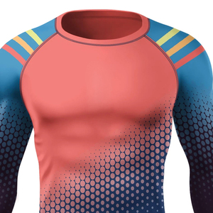 3D Digital Printed Rash Guard <b>Men</b> Geometric Dot Graphic Long Sleeve BJJ MMA <b>Compression</b> <b>Shirt</b> Athletic Training Top High Elastic - Product Image 5