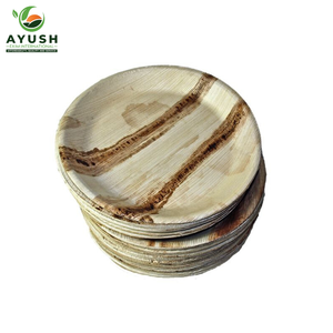 Assiettes rondes en feuilles de palmier de 11 pouces, aspect bois naturel, vente en gros depuis l'Inde - Product Image 5