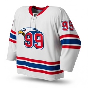 Maillot de hockey sur glace imprimé respirant en gros avec nom personnalisé et logo d'équipe, haute qualité 100% polyester - Product Image 1