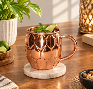 Taza de Cobre Moscow Mule de Diseño Moderno, Premium, Único y Novedoso, Tazas de Cobre Martilladas, Tazas de Cobre para Beber, para Uso en Bares - Product Image 1