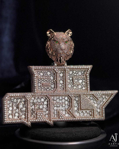 Custom Iced Out Lion <b>Name</b> Pendant VVS Moissanite 925 Silver Gold Plated Charm Jewelry for Party Gift - Product Image 1