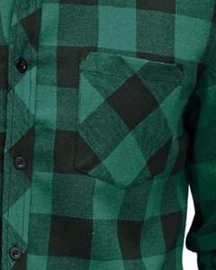 Camisa de Franela para Hombre, Manga Larga, a Cuadros, con Botones, Estilo Casual, Venta al por Mayor, Transpirable - Product Image 3