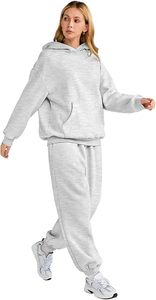 Conjunto de Sudadera con Capucha Oversize y Pantalones de Chándal de Forro Polar Premium para Mujer, Conjunto Deportivo de Sudadera con Capucha y Pantalones de Chándal para Mujer - Product Image 4