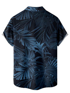 Chemises Hawaïennes en Satin Tricoté Respirant pour Hommes, Personnalisables (Couleur et Logo), Manches Courtes Décontractées, Prêtes pour la Sublimation – Collection Automne - Product Image 2