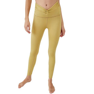 Best Design Women's Casual Sports <b>Legging</b> with Elastic Waist Solid <b>Pattern</b> Breathable Polyester/Spandex Customizable - Product Image 1