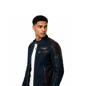 Premium Quality <b>Men</b> <b>Denim</b> <b>Jacket</b> Washed Finish Durable Fabric Modern Casual Look Perfect For Travel And Daily Activities - Product Image 2