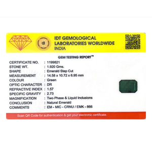 Natural Zambian Emerald 9.6 Carat Loose Gemstone Emerald Cut for Fine Jewelry - Product Image 4