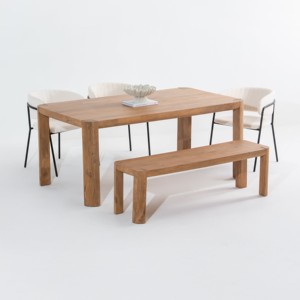 Table à manger en bois Vandana Zentrix Elara avec un design contemporain fait main et solide - Product Image 5