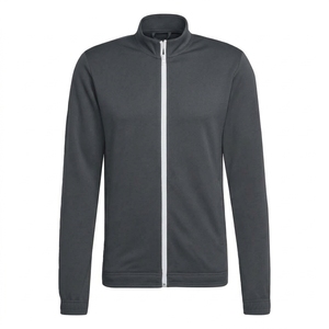 Veste de survêtement rouge pour homme à col montant et fermeture éclair intégrale, décontractée, respirante, en polyester, pour l'automne, coupe classique, couleur unie - Product Image 2