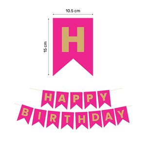 Kit de décoration d'anniversaire rose |   45 pièces de ballons à thème rose, rideaux en feuille d'aluminium et décoration de gâteau |   Décorations de fête d'anniversaire pour enfants et femmes - Product Image 4