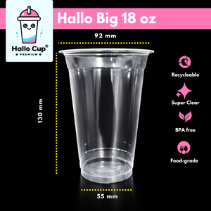 Big Sized Wide Shaped PP Polypropylene <b>Plastic</b> <b>Cup</b> 18 Oz 6.5 gr for Beer Juice and Soda Made in Indonesia - Product Image 2