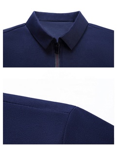 Camisa de Manga Corta para Hombre, Color Sólido, con Cierre, Secado Rápido, Transpirable, de Algodón/Fibra de Bambú, Estilo Casual Elegante, Azul Marino - Product Image 4