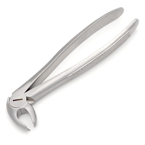 # Forceps d'extraction 22, 7 mm, pour molaires du troisième quart supérieur, à mâchoires dentées croisées, instrument d'extraction dentaire, poignée légère, chirurgical - Product Image 1