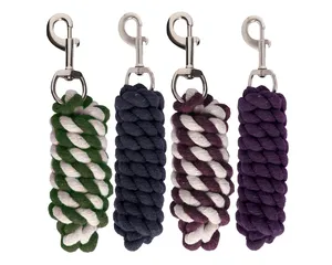 High-Strength <b>Horse</b> Cotton <b>Lead</b> <b>Rope</b> Heavy-Duty <b>Lead</b> with Brass/Steel Snap Hook, Soft and Comfortable Grip - Product Image 2