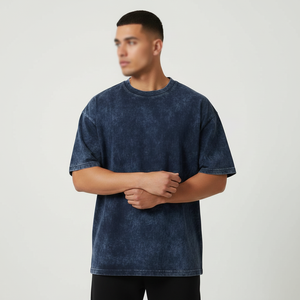 Summer Oversized 100% Cotton T-<b>Shirt</b> Men Plain Solid Pattern Custom Printing Short Sleeve Screen Print Heavyweight Blank T-<b>Shirt</b> - Product Image 4