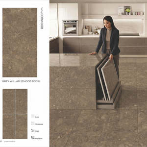 Wholesale Grey Willam 800x1600mm Matte Porcelain Tiles for Premium Bathroom Outdoor Adhesive Floor & Wall Applications - Product Image 2