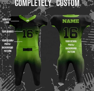 Conjunto de Uniforme de Fútbol Americano Sublimado Personalizado, Unisex para Adultos, Sublimado en Degradado, Pantalones Cortos Impresos, Transpirable y de Secado Rápido - Product Image 2