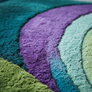 Tapis multicolore en laine tuftée à la main, de haute qualité, motif moderne, fait main, écologique, pour salon, chambre d'enfants, hôtels, bureau - Product Image 6