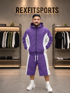 REXFIT SPORTS 2026 Conjunto Deportivo Corto de Nailon Personalizado para Hombre, Ropa Deportiva Ligera de Dos Piezas, Chaqueta y Pantalones Cortos, Ropa Deportiva Urbana - Product Image 6