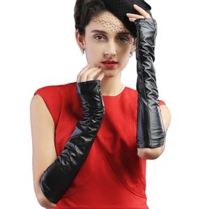 Gants longs brillants personnalisés pour femmes, style latex, haute qualité, pour fêtes, cosplay, costumes, performances, élégants et brillants - Product Image 1