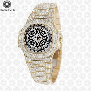 Reloj de Lujo para Mujer Charm_Jewells, Dorado, 38mm, Esfera Redonda Analógica, Cristal de Zafiro, Brazalete con Diamantes, Cierre Plegable, Movimiento de Cuarzo - Product Image 1