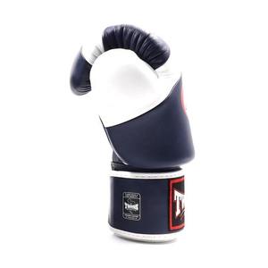 Dernier modèle de gants de boxe personnalisés bleu marine et blanc pour jumeaux - Product Image 4