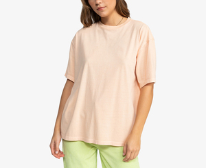Camiseta de Cuello Redondo Oversize para Mujer, Tendencia 2026, Color Sólido, Corte Holgado, Manga Corta, 100% Algodón Jersey, Transpirable, para Todas las Temporadas - Product Image 4