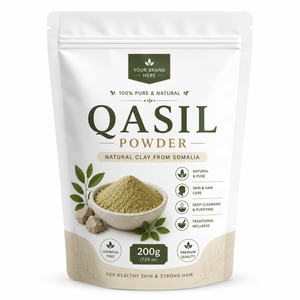 Polvo de Hojas de Qasil de Alta Calidad OEM/ODM, 200g, 100% Puro y Natural, para Limpieza Facial, Cuidado de la Piel y Cuidado del Cabello - Product Image 1