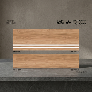 300x900mm Matte Brown Granite Look Porcelain Step Riser Tiles-10mm Durable Non-Slip Outdoor Stair Treads for Projects - Product Image 6