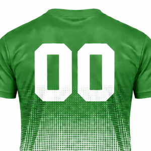Camiseta de Sublimación con Degradado Verde Kelly y Blanco para Hombre, Manga Corta, Cuello Redondo, Impresión Personalizada, Deportiva, Entrenamiento, Rendimiento - Product Image 4