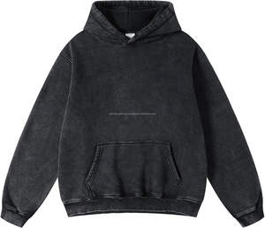 Pull à capuche personnalisé en gros Pull à capuche surdimensionné en coton pelucheux et épais Streetwear pour hommes - Product Image 1