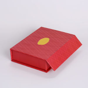 Custom EcoRev <b>Red</b> Magnetic Flip Top Rigid Cardboard Gift Box Custom Logo Eco-Friendly Recycled Paper UV Spot Finish for Fine - Product Image 3