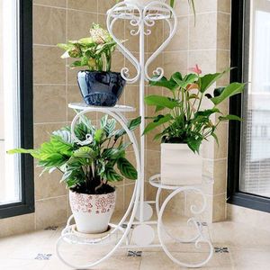Luxury Wrought Iron Plant Stands for Outdoor Garden Flower <b>Pot</b> <b>Holder</b> Decorative Metal Plant Display Furniture - Product Image 4