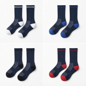 Chaussettes blanches à col rond avec accents orange, respirantes, tricotées, pour hommes, style sport, été, couleur unie, décontractées, meilleure qualité - Product Image 6