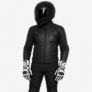 Gants de moto en cuir blanc OEM personnalisés avec protection renforcée des doigts et logo de marque privée - Product Image 4