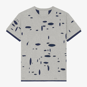 Camiseta de Algodón Ligero con Estampado de Leopardo, Estilo Vintage Lavado, Tallas Grandes, Hombros Caídos, Corte Regular, Efecto Desgastado, Venta al por Mayor de Ropa Urbana - Product Image 4