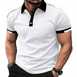 Polo de Manga Corta para Hombre, Color Marrón, Tejido de Punto, Transpirable, Estilo Casual - Product Image 5