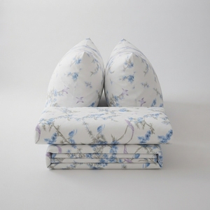 Parure de lit et 2 taies d'oreiller Ashley en coton imprimé classique avec motif floral bleu 150tc - Product Image 2
