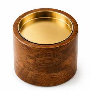 Porte-bougie cylindrique en bois fait main, écologique et durable, pour décoration intérieure, fêtes de Noël et hôtels - Product Image 3