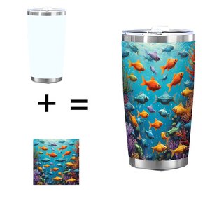 Stainless Steel Tumbler 20oz Double Wall Vacuum Insulated <b>Hot</b> <b>Cold</b> Drink Cup - Product Image 1