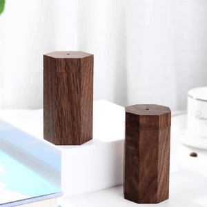 Boîte à cure-dents rectangulaire en noyer noir massif personnalisée, organiseur de maison pour la décoration de table à manger, accessoires à prix avantageux - Product Image 6