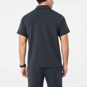 Ensemble d'uniformes infirmiers unisexes en tissu Dobby de coton à manches courtes, ODM, pour usage hospitalier - Product Image 3