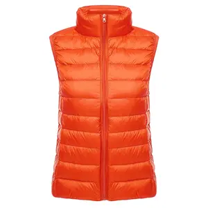 Chaleco corto acolchado ligero empacable para mujer Chaleco ajustado Bubble Gilet