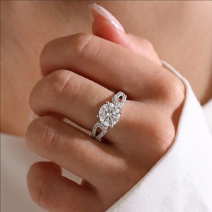 Prix usine gracieux belle Design18k or blanc massif VS SI diamant Solitaire bijoux bagues de fiançailles pour mariage - Product Image 1