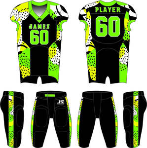 Uniformes de football américain personnalisés – Maillots et pantalons d'équipe sublimés – Ensemble de maillots et pantalons de football américain personnalisés OEM - Product Image 5