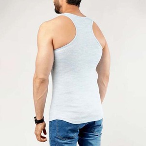 Wholesale Custom Logo Men's Clothing <b>Plus</b> <b>Size</b> Cotton Sleeveless Vest Gym Tank <b>Tops</b> Casual Breathable Wholesale Custom Logo Tank - Product Image 4