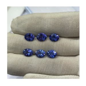 Hermosas Gemas Sueltas de Tanzanita Natural, Corte Oval Cóncavo de 6x8mm, Calibradas, Azules, Calidad AAAA, con Certificación IGI, Grado Mayorista de Tanzania - Product Image 3