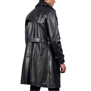 Abrigo de Cuero Negro Premium para el Invierno, Diseño Elegante, Comodidad Superior y Estilo Moderno para Hombres, Ropa para Clima Frío - Product Image 2
